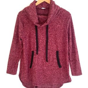 (B4) Jenny Boston Boutique Long-sleeve Cowlneck Sweatshirt, NWT, Size Medium